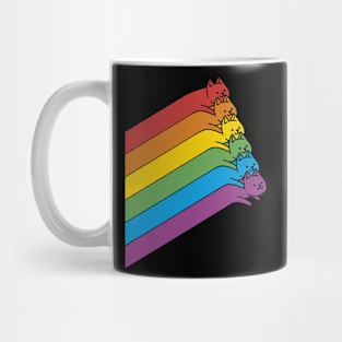 Flying Rainbow Cats Lines by Tobe Fonseca Mug